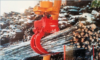 Self-Contained Low Profile Hydraulically Operated Log Grabs